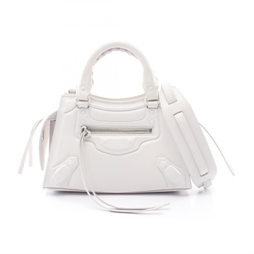 BALENCIAGA NEO CLASS CITY MINI Shoulder Crossbody Handbag 638524 leather WH Used