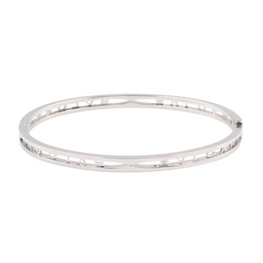 BVLGARI B-zero1 Bracelet Bangle 356295 18KWG White Gold Used Women #L 19cm