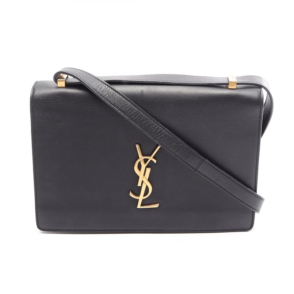 SAINT LAURENT PARIS Cassandra Shoulder Crossbody Bag leather Black Used Women