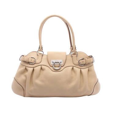 Salvatore Ferragamo Marissa Gancini Tote Handbag leather Beige Used Women