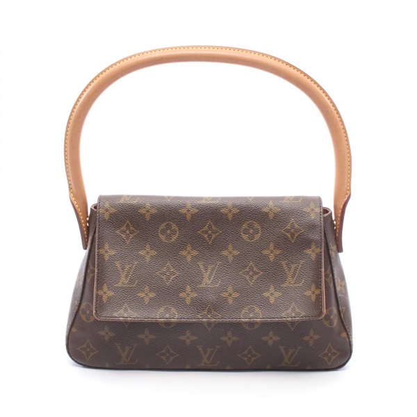 LOUIS VUITTON Mini looping shoulder Handbag M51147 Monogram leather Brown Used