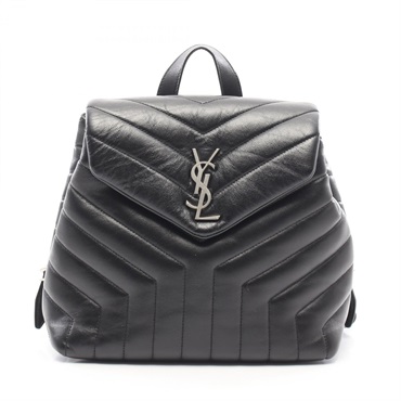 SAINT LAURENT PARIS Loulou Rucksack Backpack 487220 leather Black Used Women