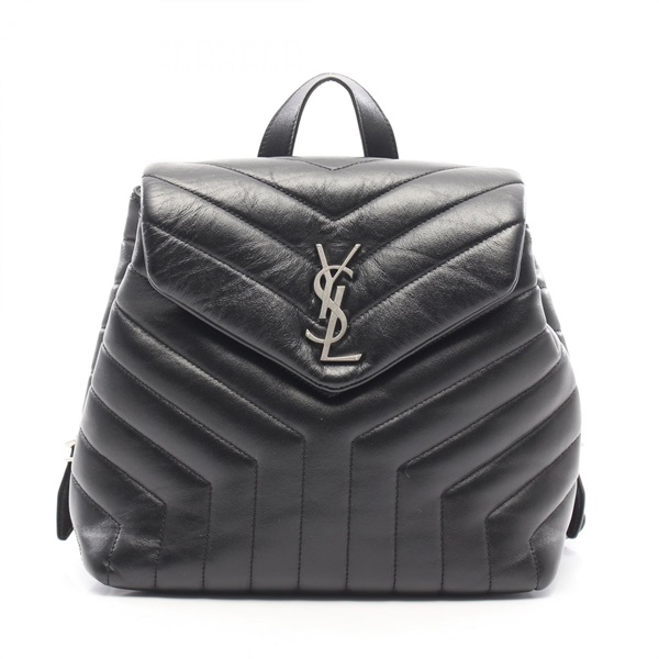 SAINT LAURENT PARIS Loulou Rucksack Backpack 487220 leather Black Used Women