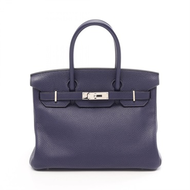 HERMES Birkin 30 Handbag 030520CK Togo leather Navy Blue encre SHW Used Women C