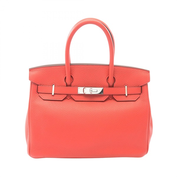 HERMES Birkin 30 Handbag 030335CK Clemence leather Bougainvillier Used SHW A