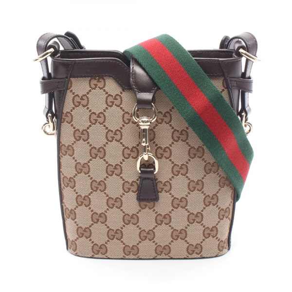 GUCCI GG Shadow Mini Bucket Crossbody Shoulder Bag 782919 canvas leather Used
