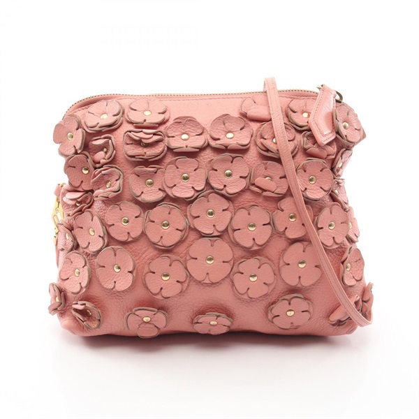 Burberry Prorsum flour Shoulder Crossbody Bag 3928786 leather Pink Used Women