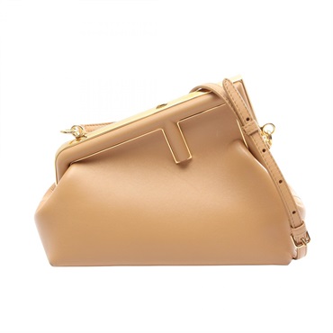 FENDI First Small Clutch Shoulder Crossbody Bag 8BP129 ABVE leather Brown Used