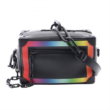 LOUIS VUITTON Mini Soft Trunk Crossbody Shoulder Bag M30351 Taiga Rainbow Used