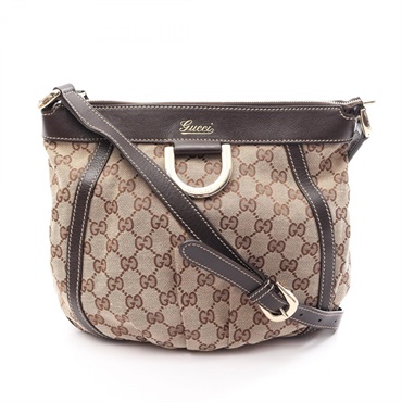 GUCCI Abbey GG canvas Shoulder Crossbody Bag 203257 canvas leather Beige Used