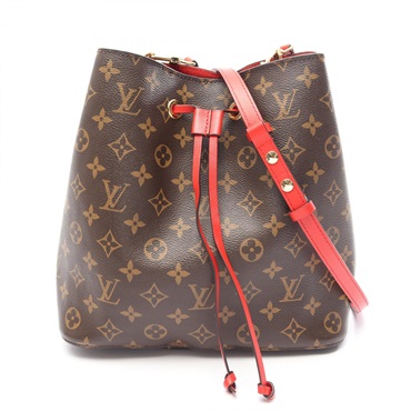 LOUIS VUITTON Neonoe Shoulder Bucket Bag M44021 Monogram canvas Coquelicot Used