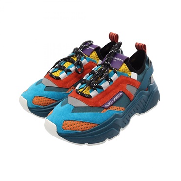 DOLCE & GABBANA Day Master Sneakers Shoes #41 leather Suede Fabric Multicolor