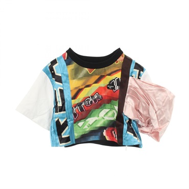 LOUIS VUITTON Graphic T-shirt #36 RW211B AX8 FKTO72 cotton Rayon silk Used LV