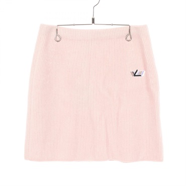 LOUIS VUITTON Logo Embroidered Knit skirt RW191W LQP FGKZ07 cashmere cotton #L