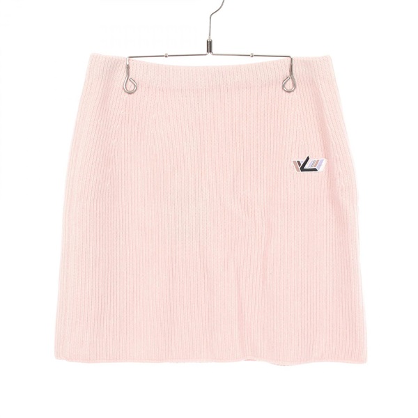 LOUIS VUITTON Logo Embroidered Knit skirt RW191W LQP FGKZ07 cashmere cotton #L
