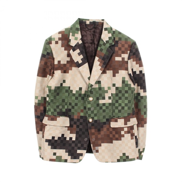 LOUIS VUITTON Damoflage Tailored Jacket #50 RM241 HSB HQJ60E cotton Khaki Used