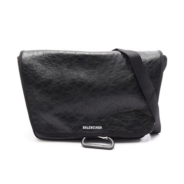 BALENCIAGA EXPLORER FLAP Messenger Shoulder Bag 8348271VG7X1090 leather BK NEW