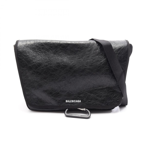 BALENCIAGA EXPLORER FLAP Messenger Shoulder Bag 8348271VG7X1090 leather BK NEW