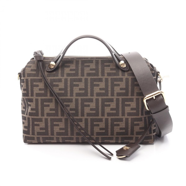 FENDI BY THE WAY SOFT MEDIUM Selleria FF Jacquard Crossbody Handbag canvas NEW