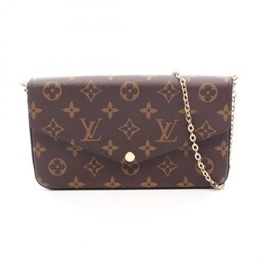 LOUIS VUITTON Felicie Pochette Shoulder Bag M81896 Monogram canvas Fuschia Used