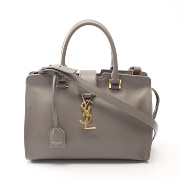 SAINT LAURENT PARIS Baby Cabas Monogram shoulder crossbody Handbag 400914 gray