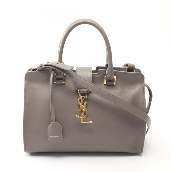 SAINT LAURENT PARIS Baby Cabas Monogram shoulder crossbody Handbag 400914 gray
