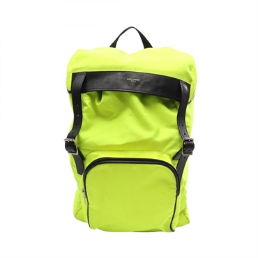 SAINT LAURENT PARIS Hunting Rock Sack Rucksack Backpack 342609 Nylon Green Used