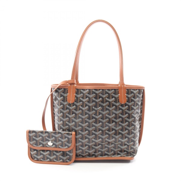 GOYARD Ange Mini Pouch Reversible Tote Bag ANJCROMINCG03TY01P canvas leather
