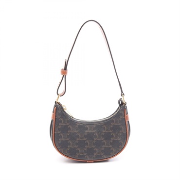 CELINE Mini Ava Triomphe Handbag 10I602DS1.04LU PVC coated canvas leather Used