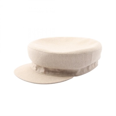 HERMES Deauville Casquette Hats cashmere Beige Used Women size 58