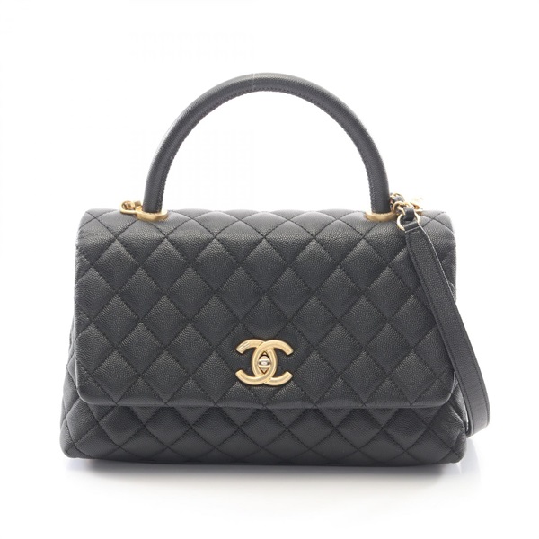CHANEL Coco 29 Top Handle Flap Matelasse shoulder crossbody Handbag A92991 GHW