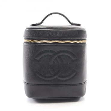 CHANEL COCO Mark Handbag A01998 Grained Calfskin leather Black Used Women GHW