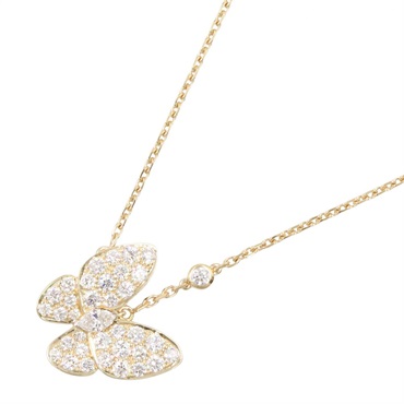 Van Cleef & Arpels De Papillon Diamond Necklace 18KYG Yellow Gold Used Women