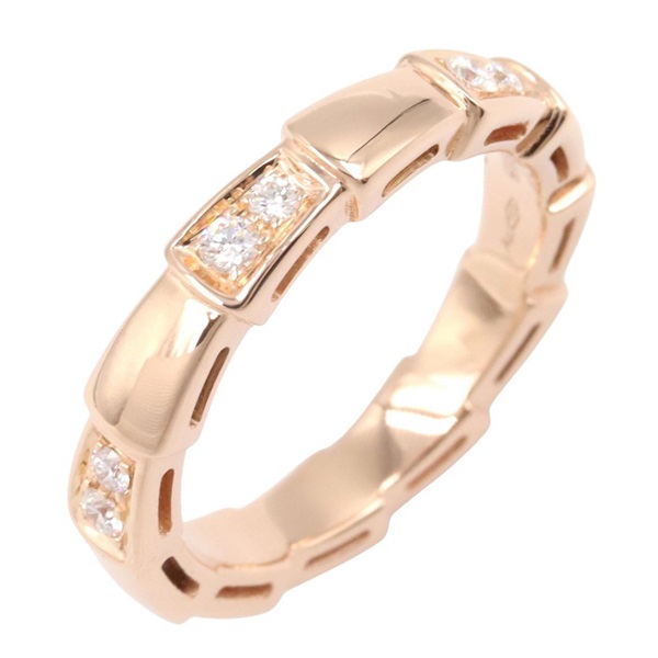 BVLGARI Serpenti Viper Diamond Ring 18KRG Rose Gold Used Women US size #4.75 #49