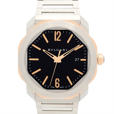 BVLGARI Octo Wrist Watch OCP41SG Auto winding 18KRG Pink Rose Gold SS Used mens