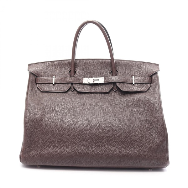HERMES Birkin 40 Handbag N Togo leather Chocolat Used Women SHW