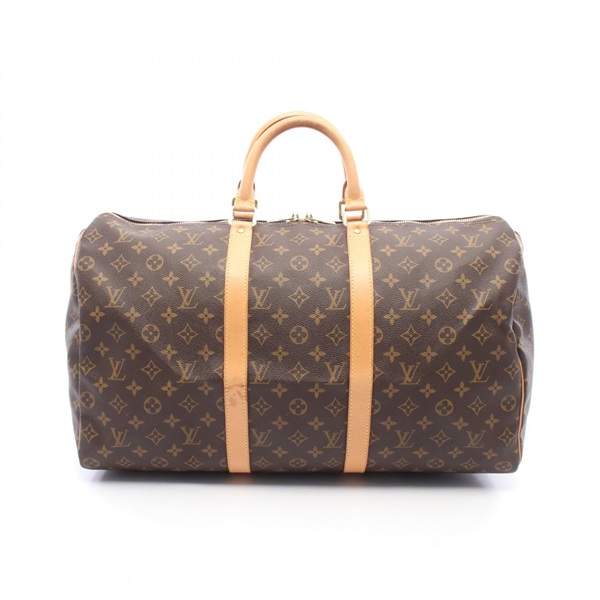 LOUIS VUITTON Keepall 50 travel hand bag M41426 Monogram leather Brown Used