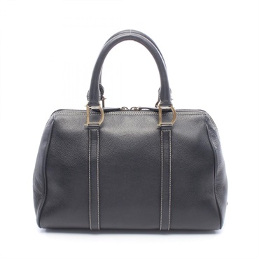 Christian Dior vintage hand travel bag leather Black Used Women