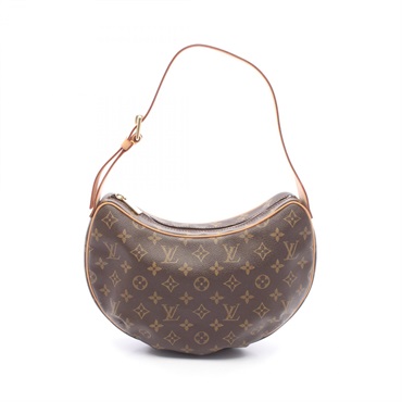 LOUIS VUITTON Croissant MM Shoulder hand Bag M51512 Monogram leather Brown Used