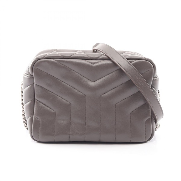 SAINT LAURENT PARIS Lulu Crossbody Shoulder Bag 574102 leather Gray Used Women