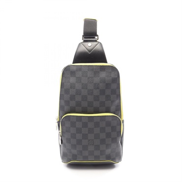 LOUIS VUITTON Avenue Sling Waist bag N42424 Damier graphite canvas leather Black