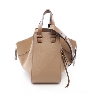 LOEWE HAMMOCK SMALL shoulder Handbag leather Beige Used Women