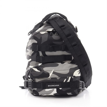 BALENCIAGA ARMY Multi-Carry S Military 2Way Rucksack Backpack 644031 canvas Used