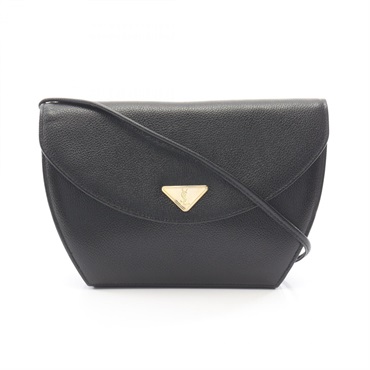 SAINT LAURENT PARIS vintage Shoulder crossbody hand Bag leather Black Used Women