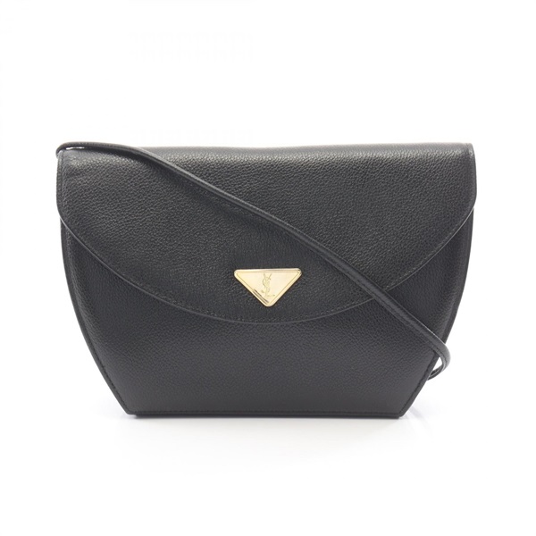 SAINT LAURENT PARIS vintage Shoulder crossbody hand Bag leather Black Used Women