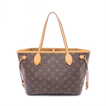 LOUIS VUITTON Neverfull PM Tote shoulder Bag M40155 Monogram leather Brown Used