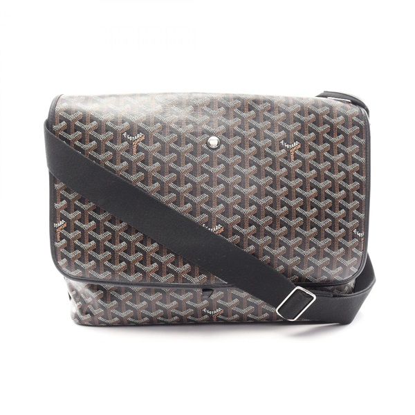 GOYARD Capetian MM Shoulder Bag PVC coated canvas leather Black Multicolor Used