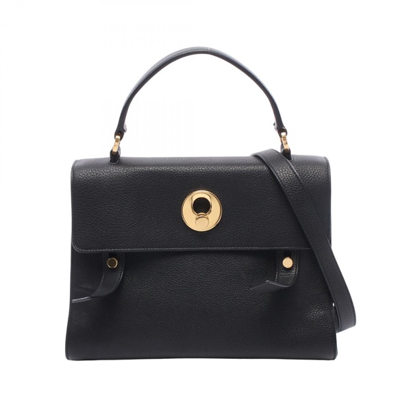 SAINT LAURENT PARIS MUSE TO Shoulder Crossbody Handbag 368229 leather Black Used