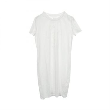 HERMES Do Re Boucles Short-sleeved Dress #34 cotton White Preowned Women