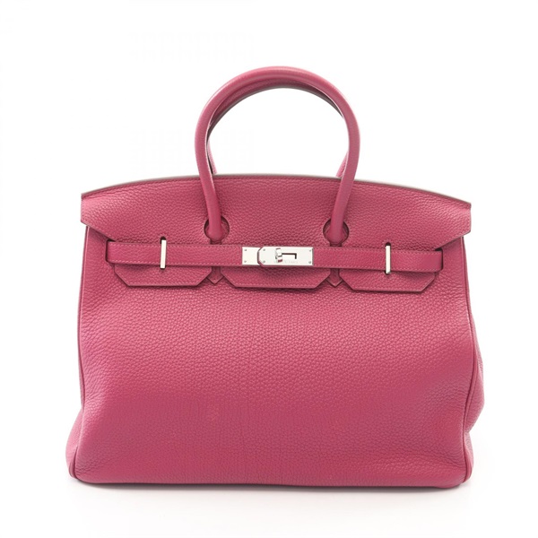 HERMES Birkin 35 Handbag Togo leather Pink Tosca SHW Used Women O